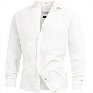 Chemise homme coton KRONSTADT manches longues blanc cassé M