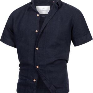 Chemise homme lin manches courtes KRONSTADT confort-0