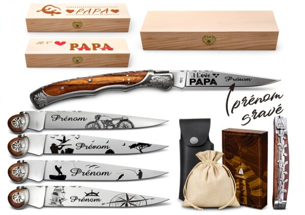 Couteau Laguiole Bougna personnalisé gravé cadeau homme
