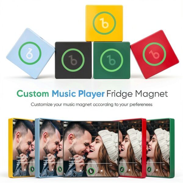 Aimant décoratif Smile Lab vert plastique pour cuisine-1