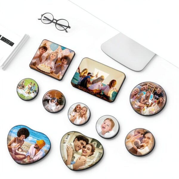 Aimant personnalisé XSTZR photo verre cristal carré cadeau-3