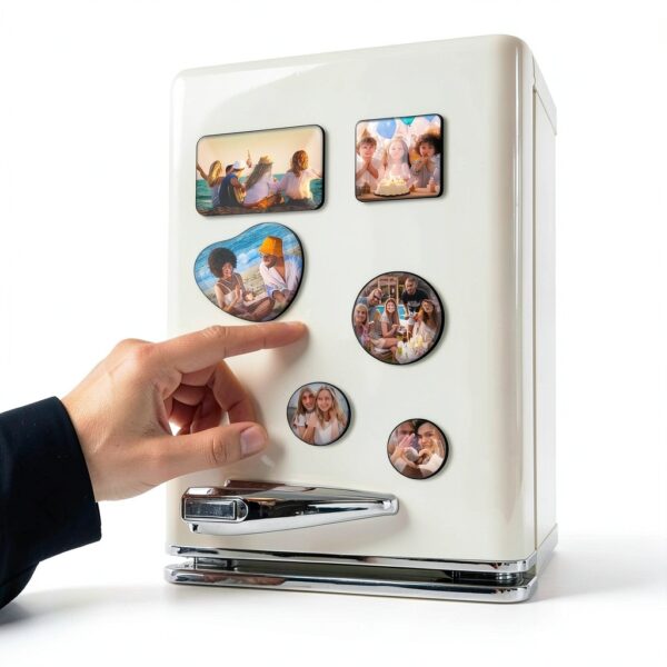 Aimant personnalisé XSTZR photo verre cristal carré cadeau-4