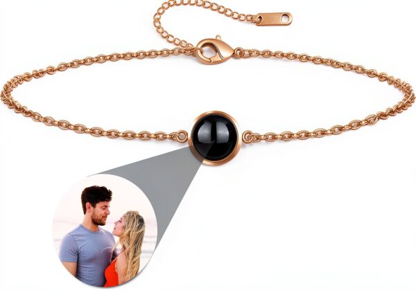 Bracelet photo personnalisé argent sterling 925 Eiennoai