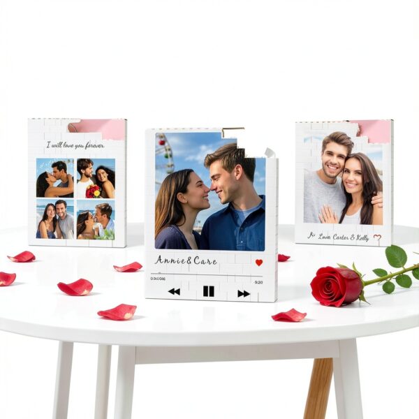 Puzzle Photo Personnalisé Blocs Construction Cadeau Familial-3