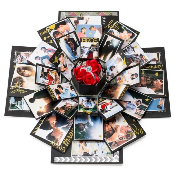 Boîte surprise album photo ROSE-RED DIY cadeau créatif-4