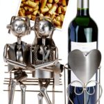 Porte bouteille BRUBAKER métal brossé décoration cottage-0