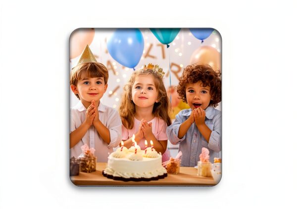 Aimant personnalisé XSTZR photo verre cristal carré cadeau-1