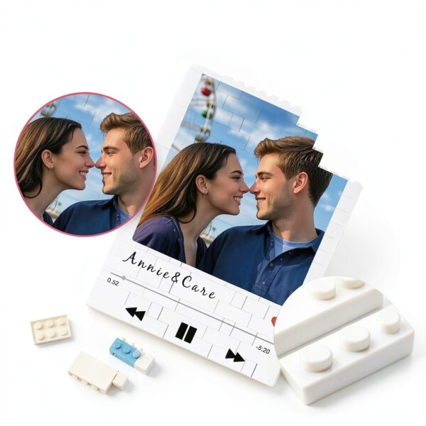 Puzzle Photo Personnalisé Blocs Construction Cadeau Familial-1