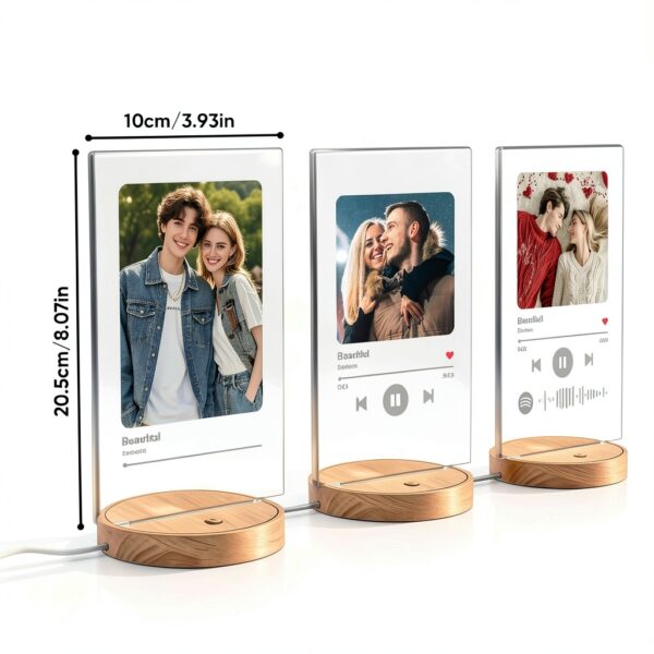 Cadre photo personnalisé Spotify lumière LED cadeau couple-6