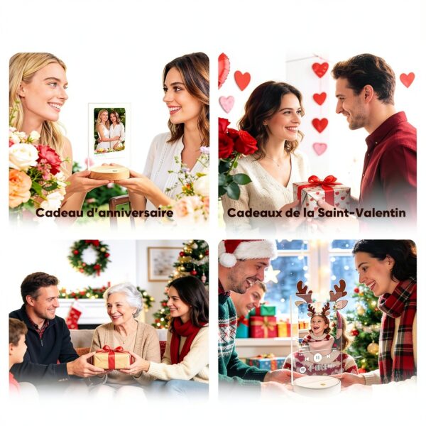 Cadre photo personnalisé Spotify lumière LED cadeau couple-5