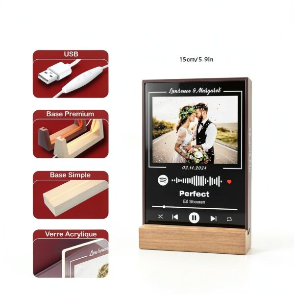 Plaque Spotify Greatminer cadeau personnalisé photo-3