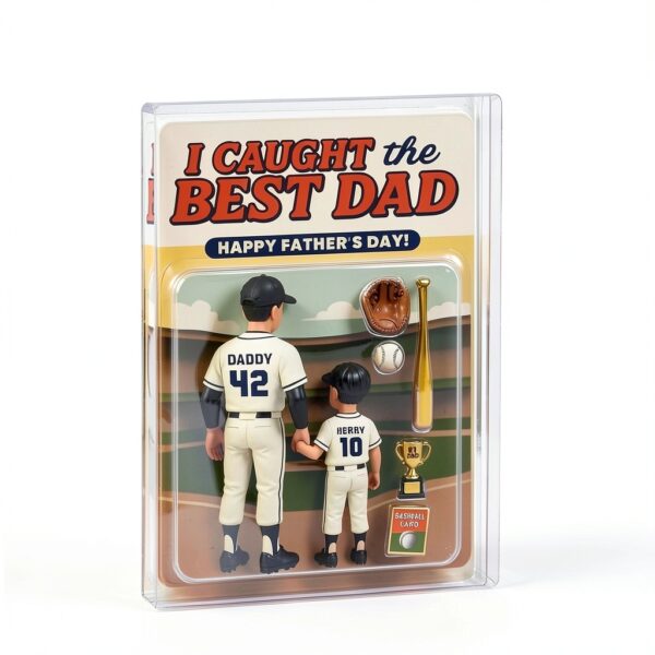 Bloc Photo Acrylique Baseball Personnalisable Cadeau Papa-0