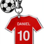 Porte-clés football personnalisable acrylique cadeau fan-0