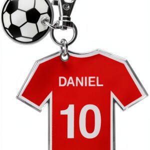 Porte-clés football personnalisable acrylique cadeau fan-0
