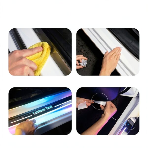 Seuil de porte LED SOUFEEL personnalisable multicolore-7