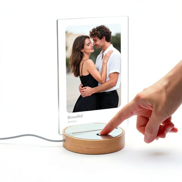 Cadre photo personnalisé Spotify lumière LED cadeau couple-2