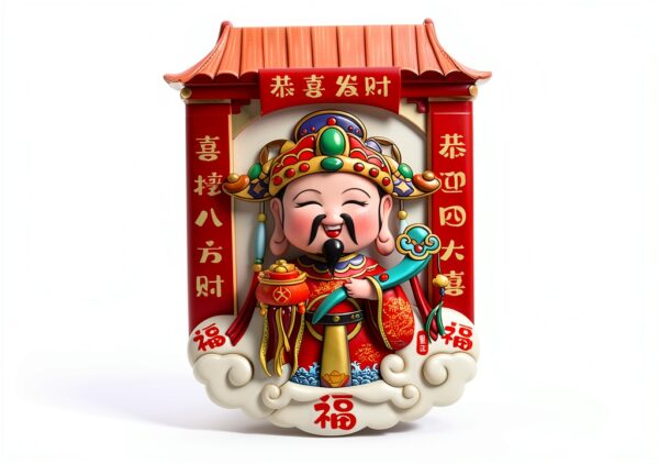 Aimants décoratifs Warmhm richesse chinoise résine