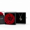 Rose éternelle Yamonic collier coeur cadeau femme amour-5