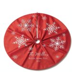 Cache pied sapin Noël SOUFEEL polyester personnalisé flocons-0