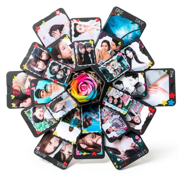 Boîte surprise album photo ROSE-RED DIY cadeau créatif-2