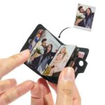 Porte-clés album photo personnalisé Noir cadeau souvenir-0